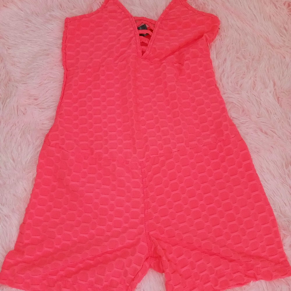 Hot pink jumpsuit